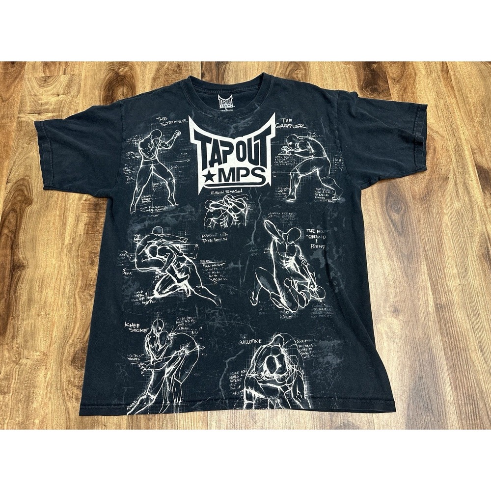 Y2K Black Tapout MPS "The Grappler" T-Shirt Large